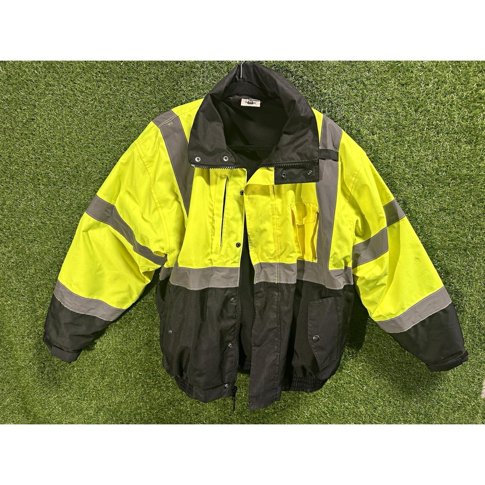 ML Kishigo 9670 Hi-Vis Yellow/Black/Gray Reflective Safety Jacket, M